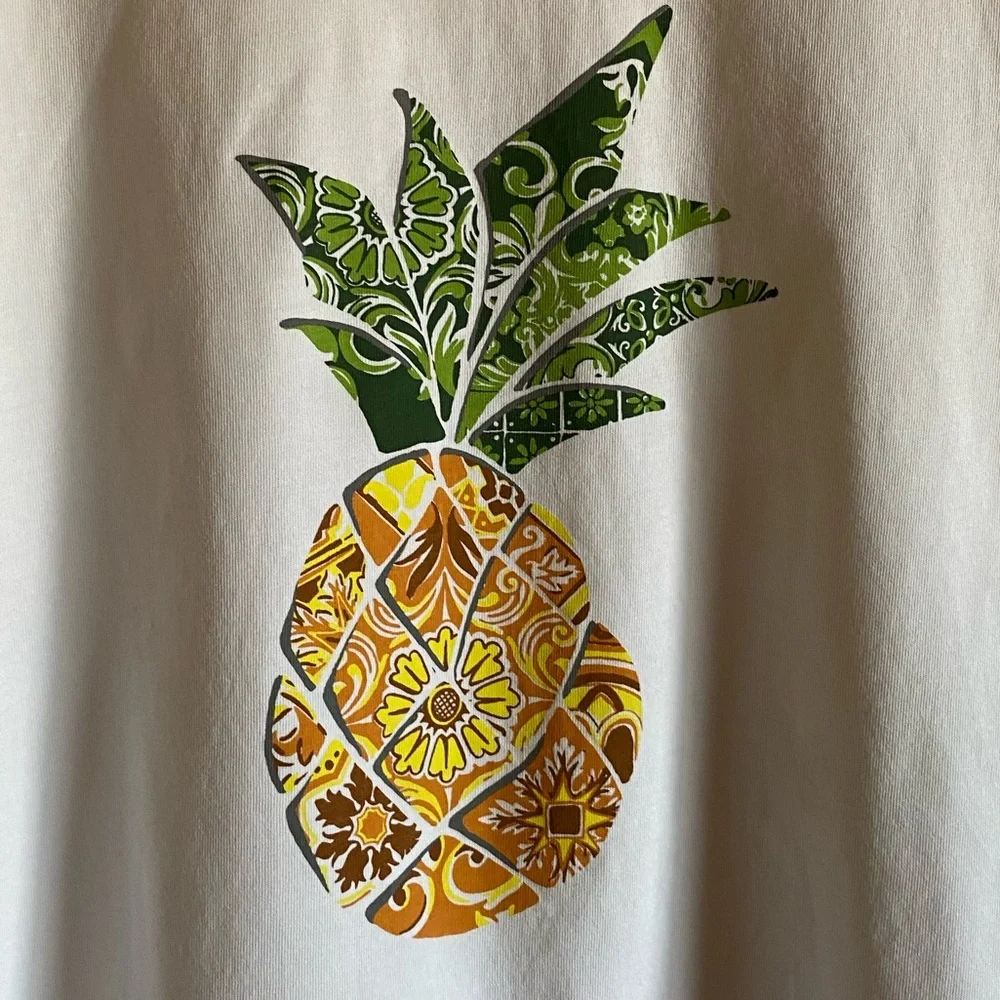 Women’s Anthropologie FARM RIO Pineapple Short Sleeve Top Size Small - Picture 4 of 4
